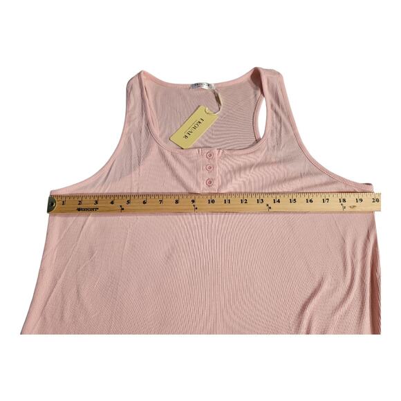 Ekouaer Pink Ribbed Pajama Set Tank Top & Shorts‎ Soft Sleepwear Women’s L NWT - Picture 6 of 11
